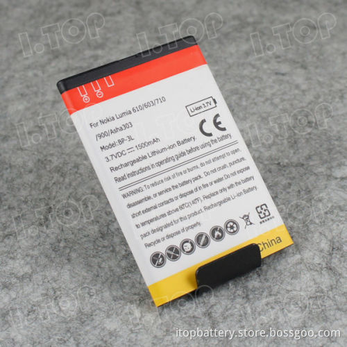 1500mAh rechargeable backup internal battery for Nokia Lumia 610 710 BP-3Lcell phone with best price!
